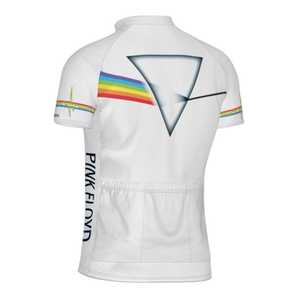 Primal Pink Floyd White Dark Side of the Moon Cycling Jersey NWT - Picture 5 of 8